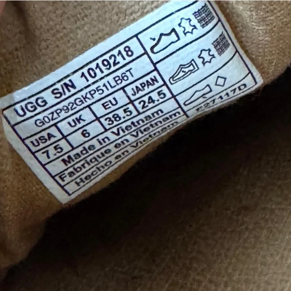 UGG 1019218 Women’s Size 7.5 Slide On Animal Hair‎ (A6)
